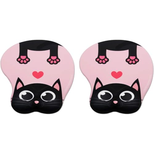 ZORBES® Mouse Pad with Wrist Rest Ergonomic Silicone Smooth Lycra Cover Kawaii Cartoon Pink Gaming Office Anti-Slip 2PCS ZORBES® Mouse Pad with Wrist Rest Ergonomic Silicone Smooth Lycra Cover Kawaii Cartoon Pink Gaming Office Anti-Slip 2PCS